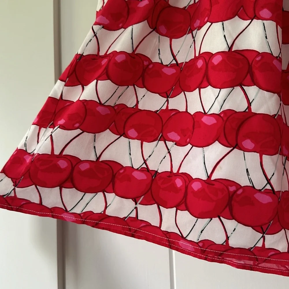 Cherry 🍒 print! Cynthia Rowley Red cherry striped skirt - Picture 3 of 4